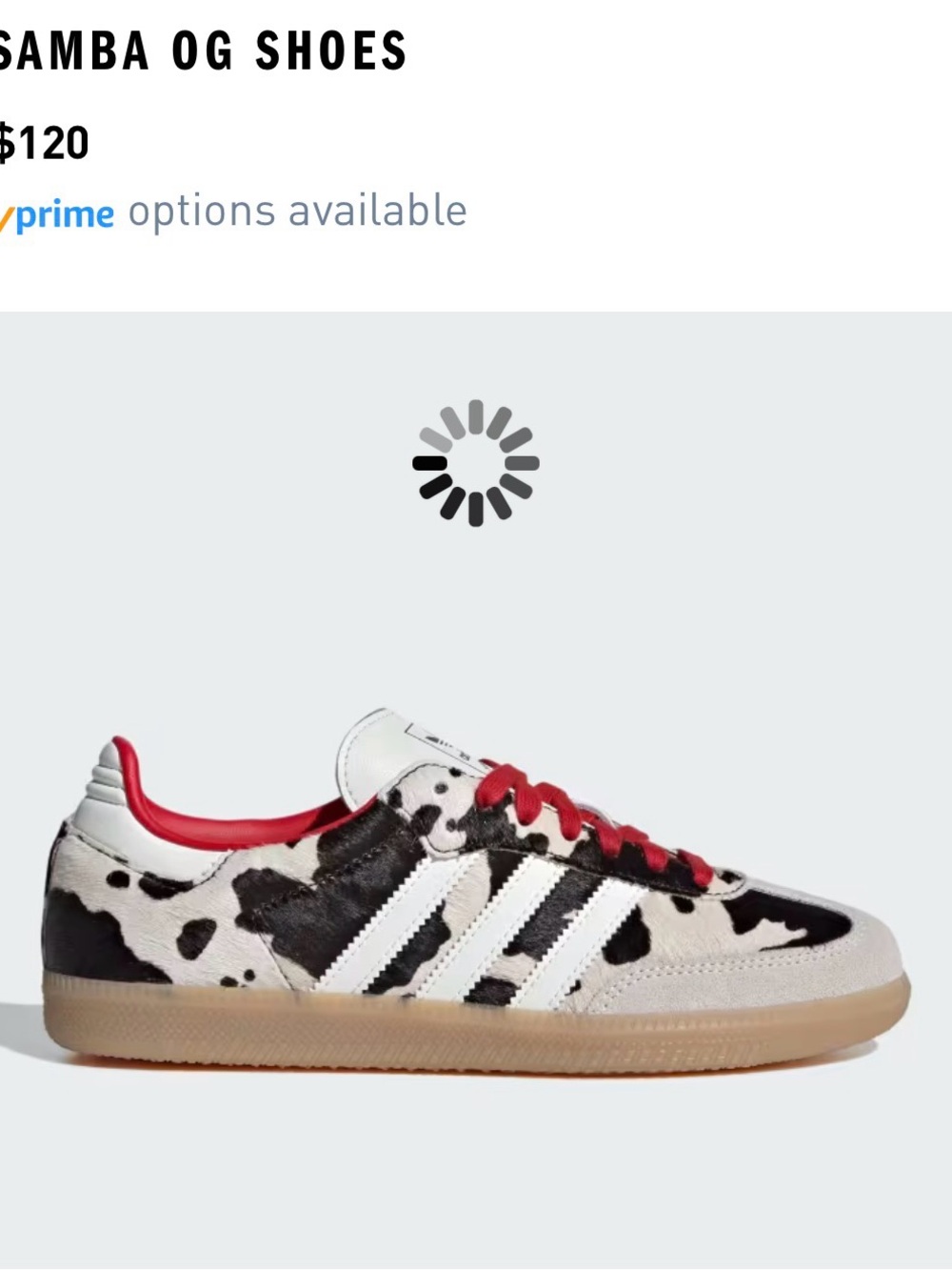 adidas Samba OG Sneakers in White, Black & Red - Picture 3 of 7